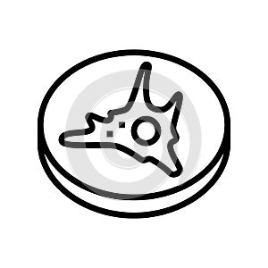 fibroblast cell immunity line icon vector illustration