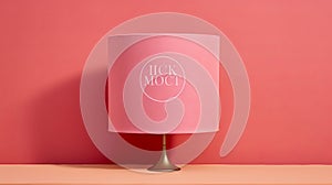 Fick Moot Mockup: Minimalist Textile Style Pink Lamp