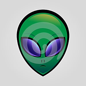 Fiction alien head cartoon design