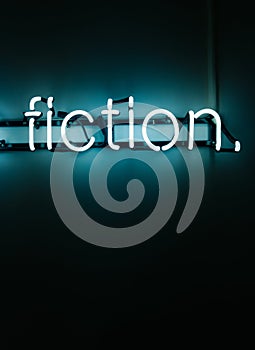 Fiction neon letter installation