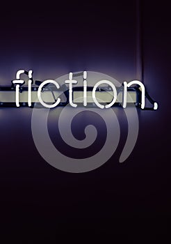 Fiction neon letters