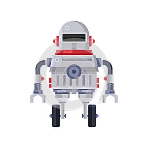 Fiction Robot on White Background. Vector