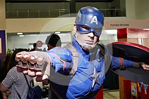 Fictional character action figure Captain America from Marvel comics