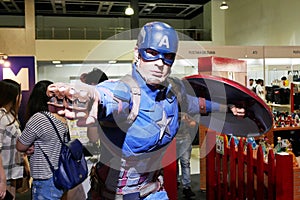 Fictional character action figure Captain America from Marvel comics