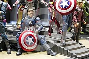Fictional character action figure Captain America from Marvel comics