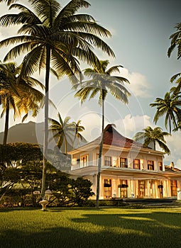 Fictional Mansion in Bata, Litoral, Equatorial Guinea. photo