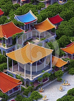 Fictional Mansion in Can Tho, C?n Th?, Vietnam.