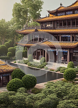 Fictional Mansion in Chang\'an, Hunan, China.