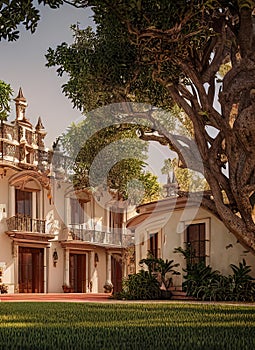 Fictional Mansion in Chimalhuacan, MÃ©xico, Mexico. photo