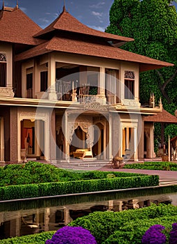 Fictional Mansion in Cimahi, Jawa Barat, Indonesia. photo