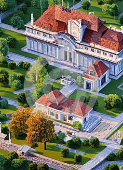 Fictional Mansion in Craiova, Dolj, Romania.