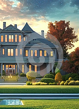 Fictional Mansion in Fayetteville, Arkansas, United States.