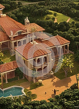 Fictional Mansion in Guatire, Miranda, Venezuela. photo