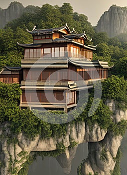 Fictional Mansion in Hechi, Guangxi, China.