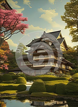 Fictional Mansion in Isesaki, Gunma, Japan.