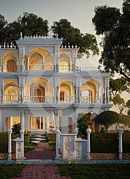 Fictional Mansion in Jalandhar, Punjab, India. photo