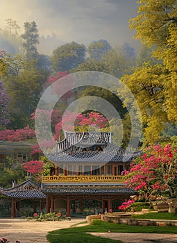 Fictional Mansion in Jingdezhen, Jiangxi, China.