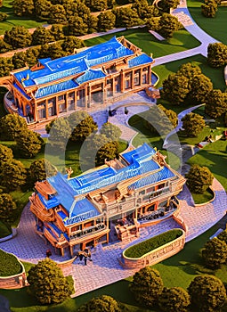Fictional Mansion in Jining, Shandong, China.