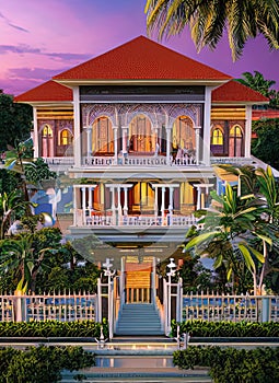 Fictional Mansion in Kota Bharu, Kelantan, Malaysia. photo