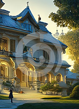 Fictional Mansion in Krasnodar, Krasnodarskiy Kray, Russia.