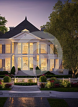 Fictional Mansion in Lexington, Kentucky, United States. photo