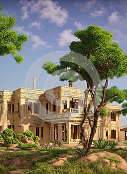 Fictional Mansion in Marka, Shabeellaha Hoose, Somalia.