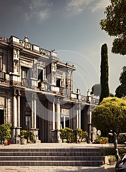 Fictional Mansion in Mexico City, Ciudad de MÃ©xico, Mexico. photo