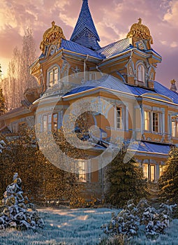 Fictional Mansion in Noginsk, Krasnoyarskiy Kray, Russia.