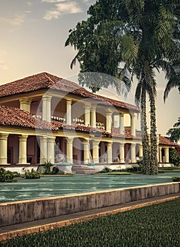 Fictional Mansion in Palermo, Huila, Colombia. photo