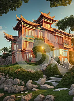 Fictional Mansion in Pingdingshan, Henan, China.