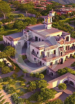 Fictional Mansion in Queretaro, QuerÃ©taro, Mexico. photo