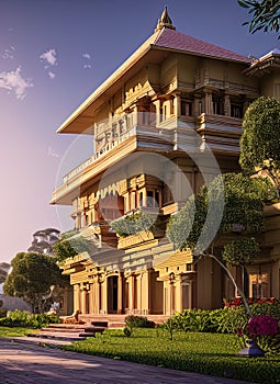 Fictional Mansion in Shimoga, Karn?taka, India.