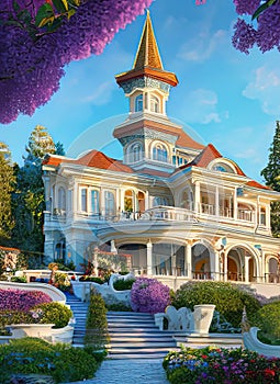 Fictional Mansion in Sochi, Krasnodarskiy Kray, Russia.
