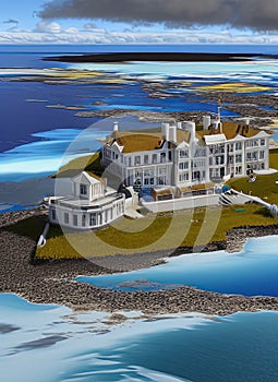 Fictional Mansion in Stanley, , Falkland Islands (Islas Malvinas). photo