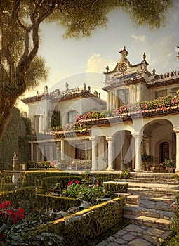 Fictional Mansion in Tultitlan de Mariano Escobedo, MÃ©xico, Mexico. photo