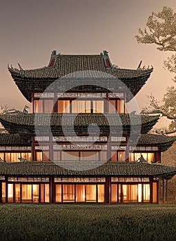 Fictional Mansion in Yichun, Heilongjiang, China.