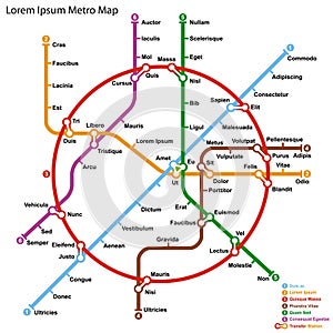 Fictional metro map