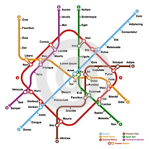 Fictional metro map