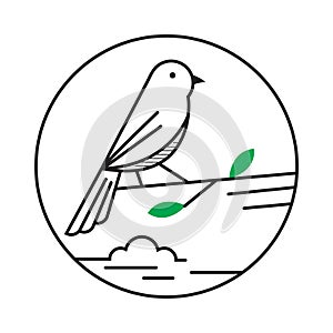 fictive bird. Vector illustration decorative design