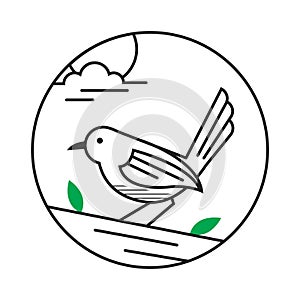 A fictive bird.. Vector illustration decorative design