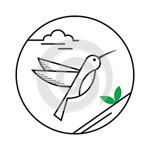 Fictive bird. Vector illustration decorative design