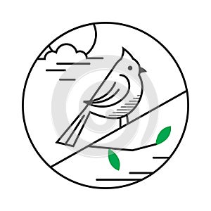 Fictive bird. Vector illustration decorative design