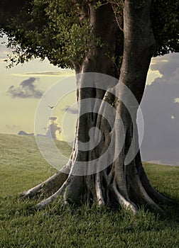 Ancient Tree at Dusk