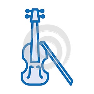 Fiddle musical instrument isolated icon