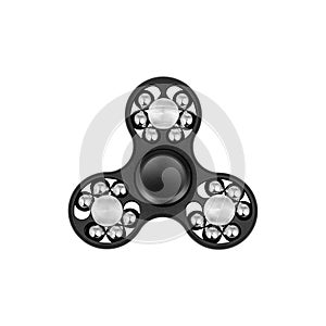 Fidget finger spinner stress isolated on white