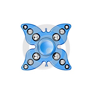 Fidget finger spinner stress isolated on white