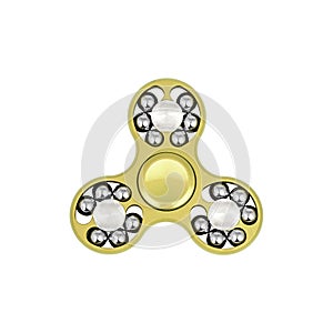 Fidget finger spinner stress isolated on white