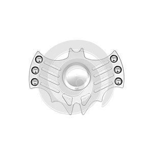 Fidget finger spinner stress isolated on white