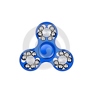 Fidget finger spinner stress isolated on white