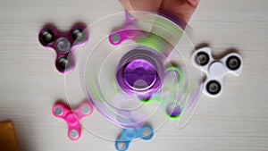 Fidget Spinner. Antistress, therapy. autism therapy.